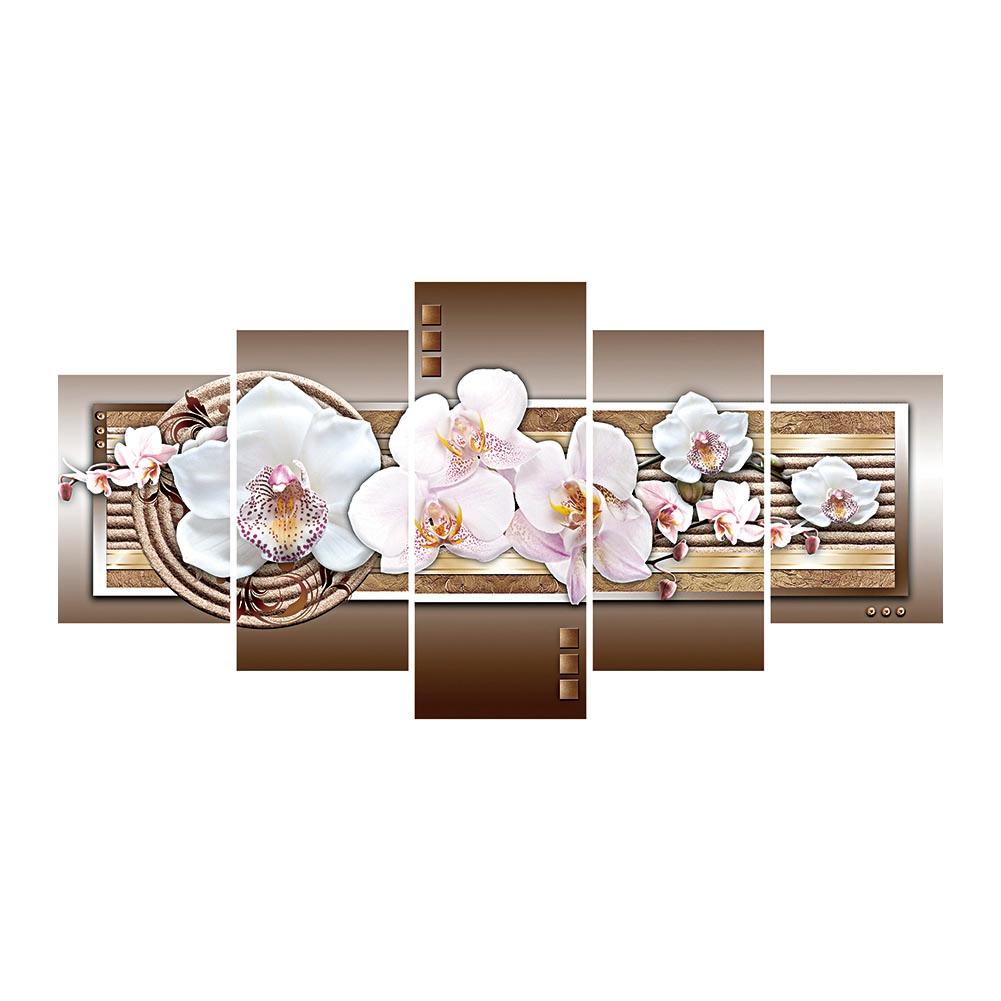 

95*45CM - Multi-picture Diamond Painting - 5pcs Moth Orchid, 501 Original