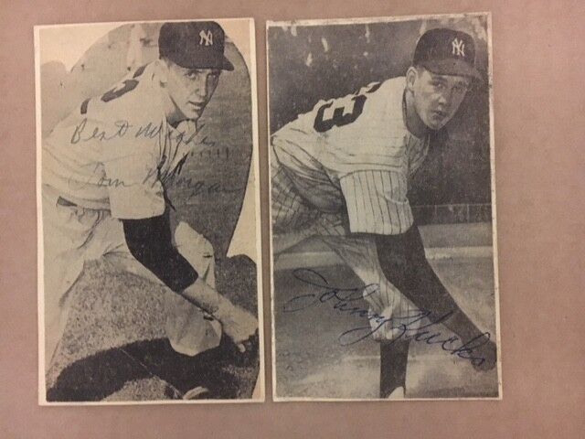 Johnny Kucks NY Yankees Signed GPC & Mounted Photo Poster painting 1955 JSA Precert