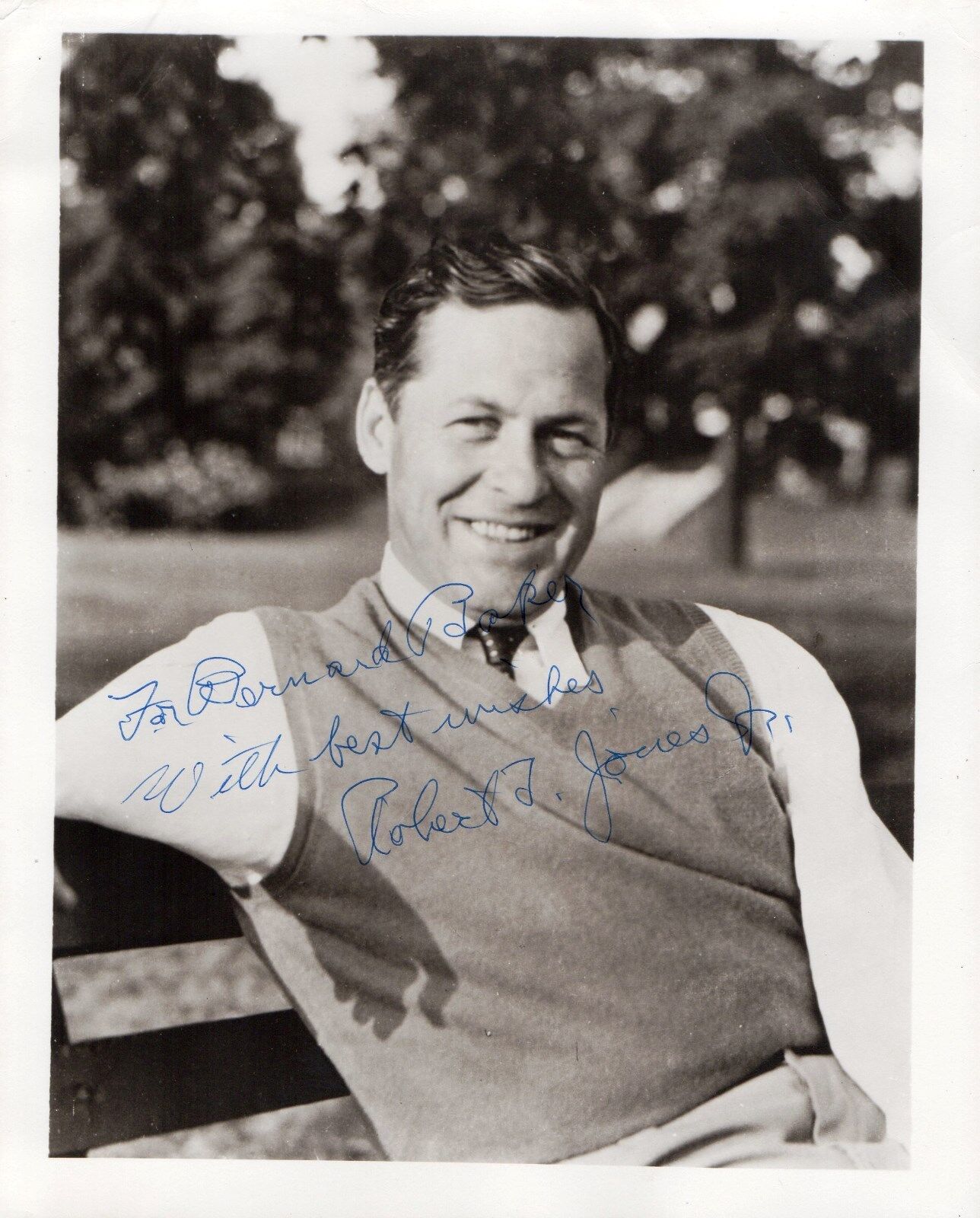 Bobby Jones vintage hand SIGNED golf legend 8x10 Photo Poster painting JSA LOA RARE