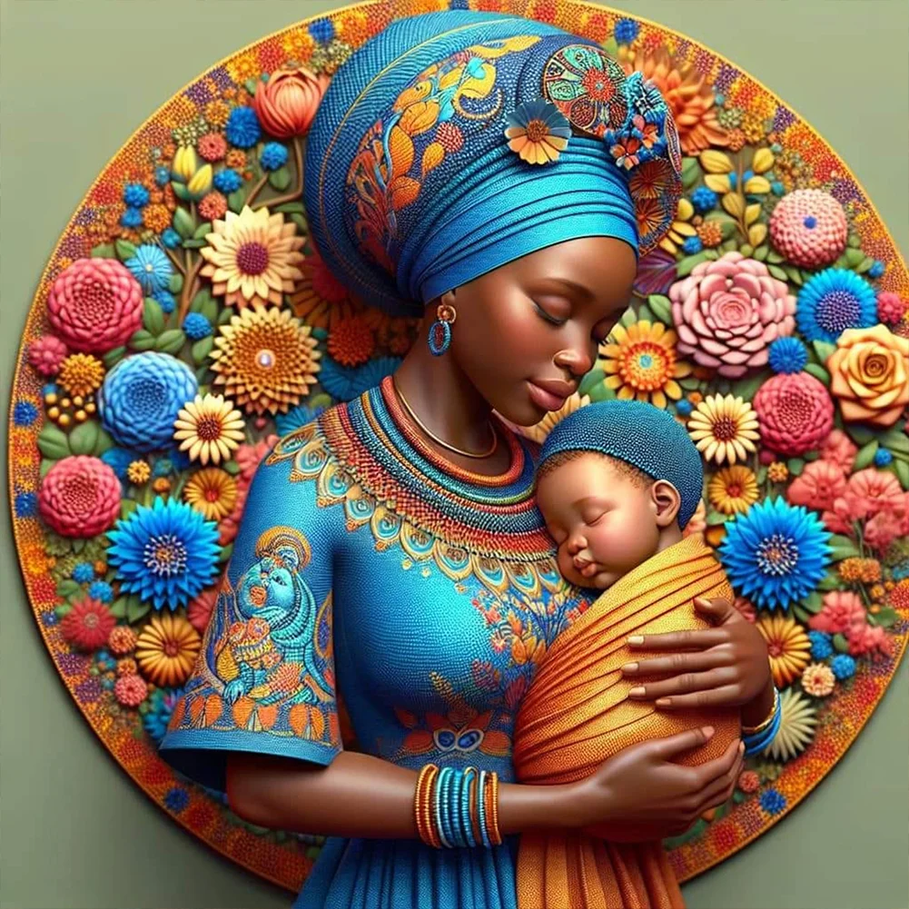 Full Round Diamond Painting -  Mother and Son(Canvas|40*40cm)