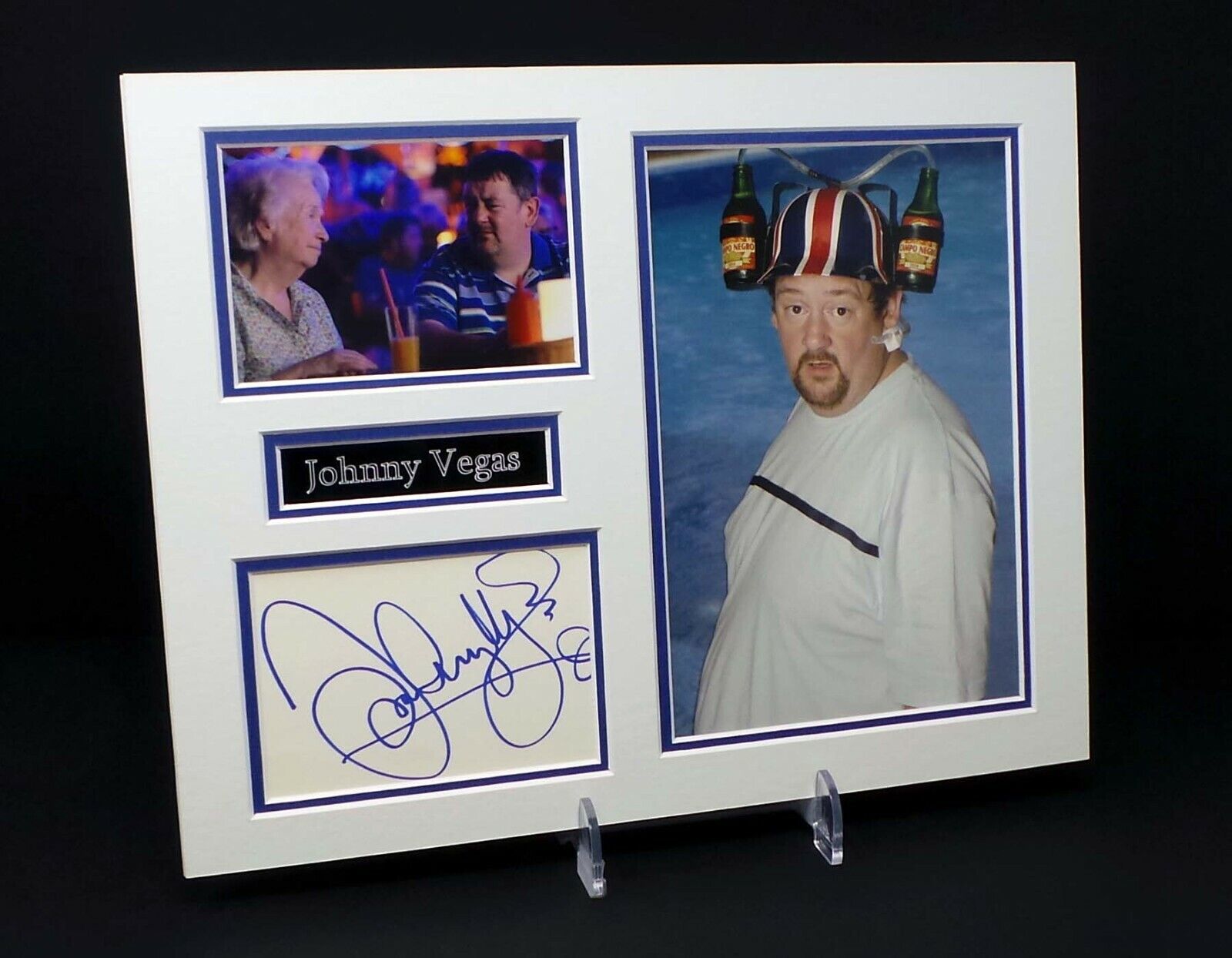 Johnny VEGAS Signed & Mounted Benidorm Actor Photo Poster painting Display AFTAL RD COA Oracle