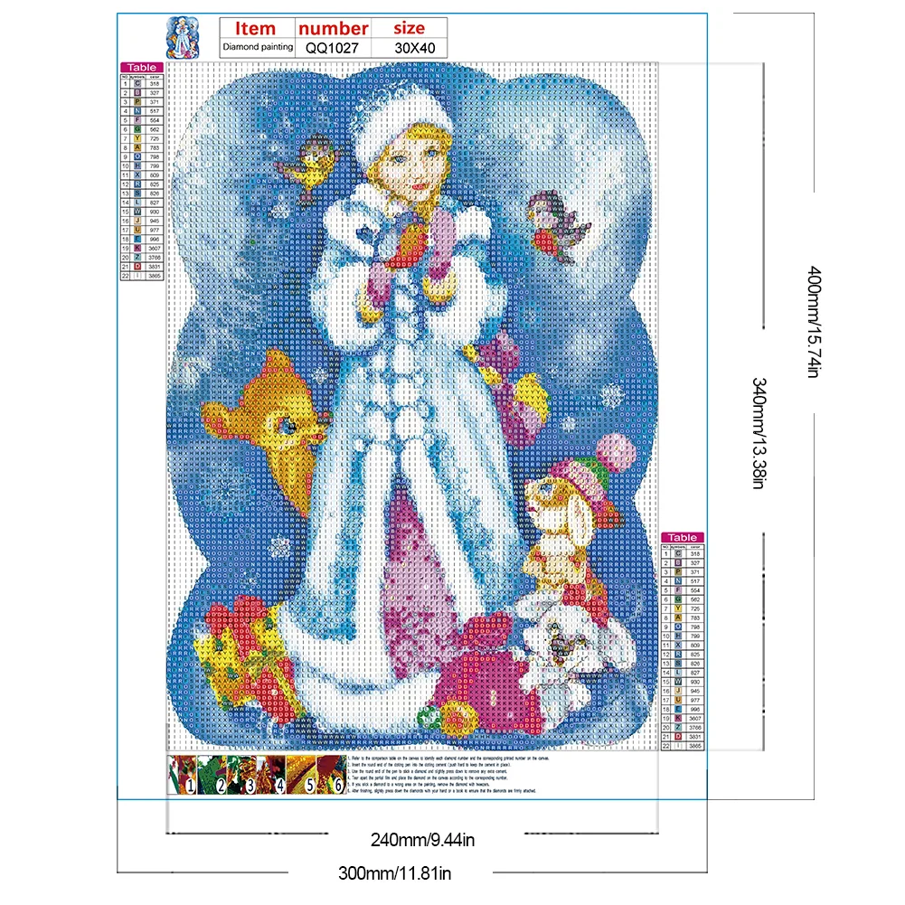 Diamond Painting - Full Round Drill - Snow Maiden(Canvas|30*40cm)