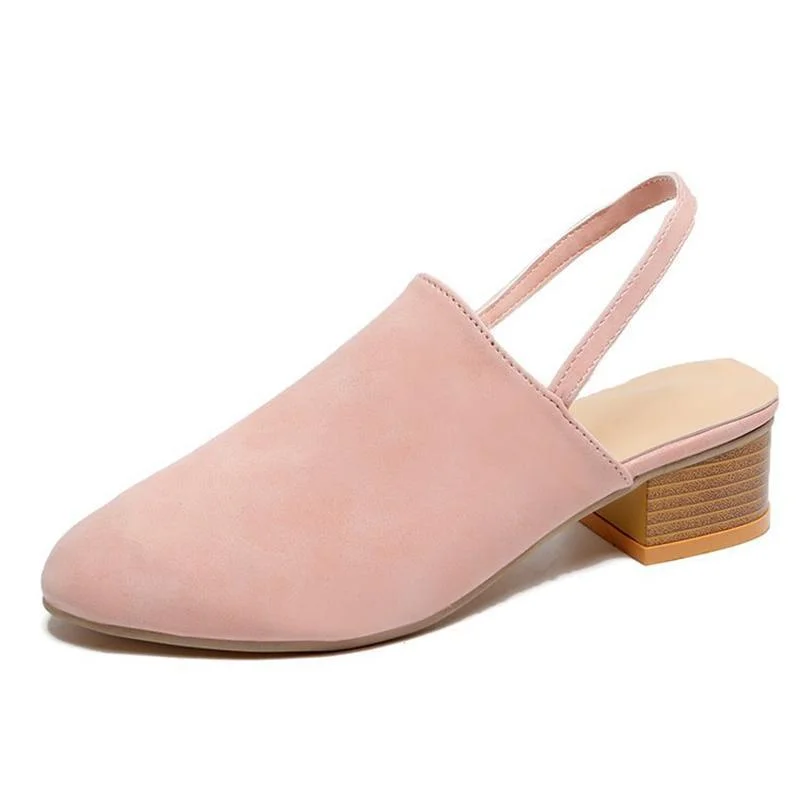 Slingback Low-heel Slip-On Sandal