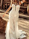 Lace Bandeau White Color Wedding Maxi Dress