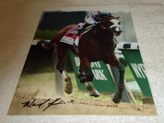 MANUEL FRANCO TIZ THE LAW SIGNED 2020 BELMONT STAKES 8x10 HORSE RACING Photo Poster painting