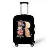 Stretch Printed Suitcase Cover Washable Luggage Protector Fits 18-32 Inch Luggage Letter pattern