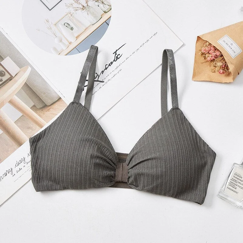 Sexy bra ladies push-up bra wireless underwear solid color bra cotton bra seamless underwear ladies bra