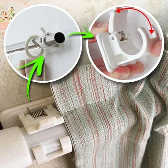 Self Adhesive Hooks Rod Bracket (2pcs)