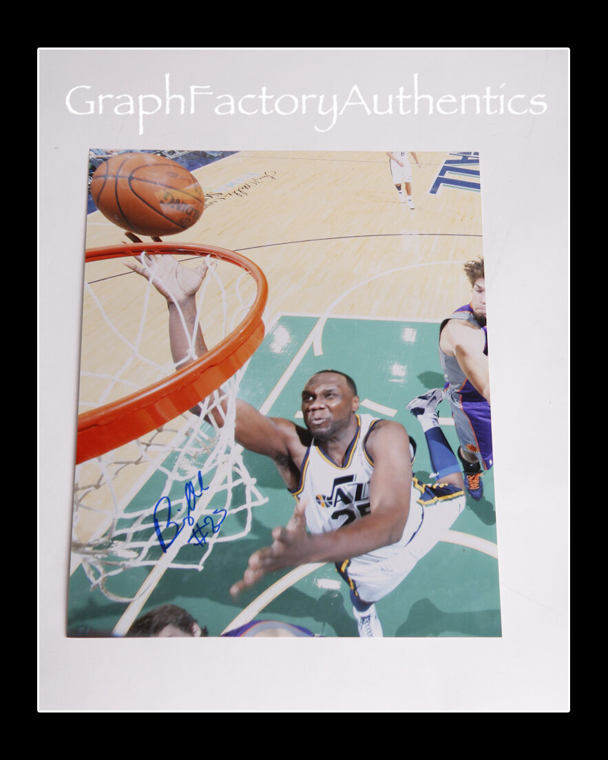 Big Al Jefferson *UTAH JAZZ* Signed 11x14 Photo Poster painting COA GFA