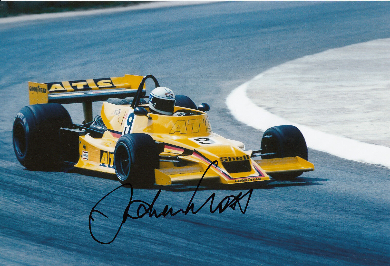 Jochen Mass Hand Signed ATS Racing F1 12x8 Photo Poster painting.