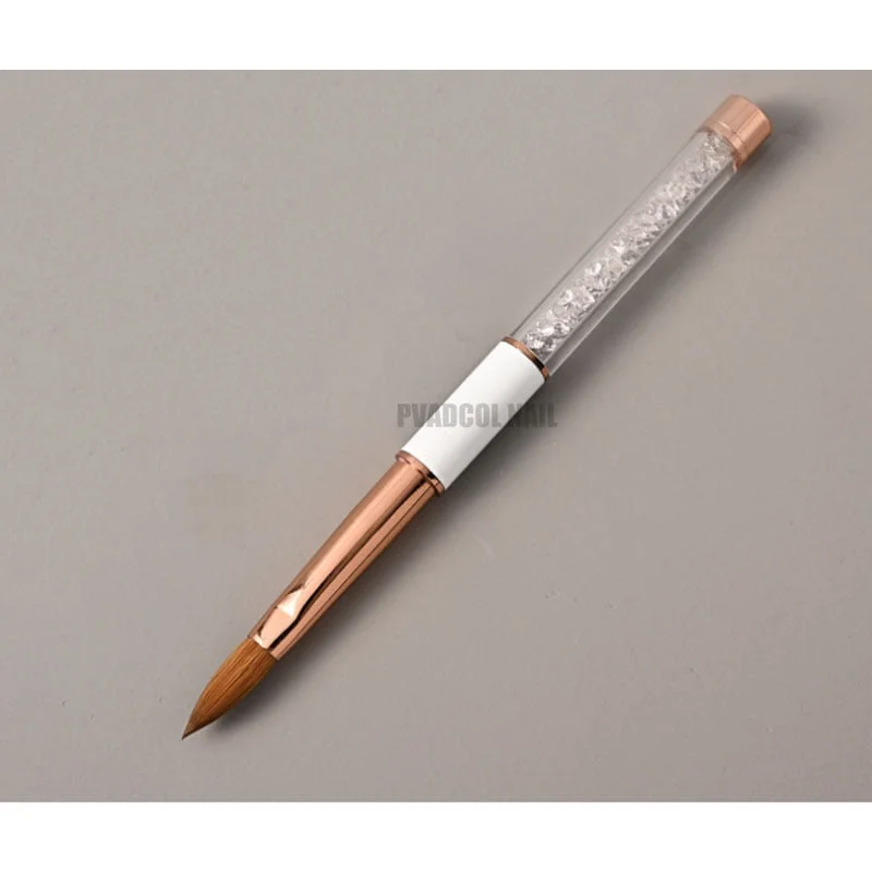 100% Pure Kolinsky Acrylic Oval Nail Brush Liquid Powder Nail Art Brush Choose Size-Nail Inspo