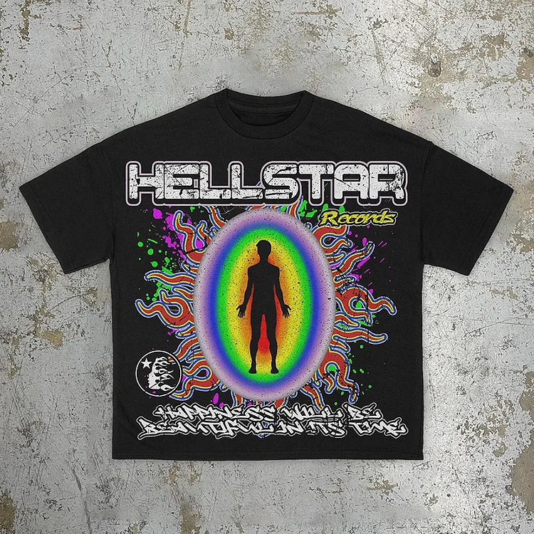 Vintage Hellstar Casual Cotton Short Sleeve T Shirt SOPULA