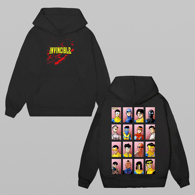 Invincible Printed Oversized Unisex Hoodie