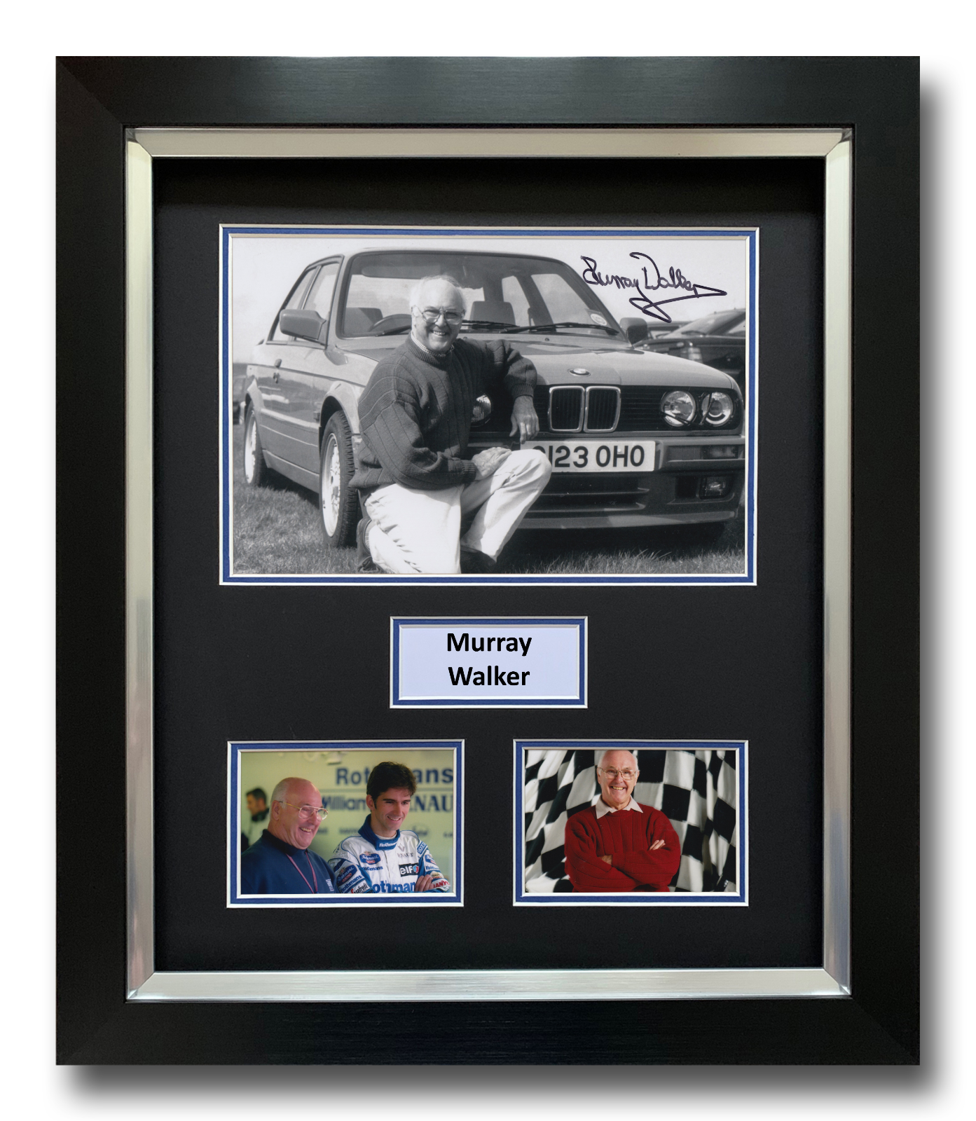 MURRAY WALKER HAND SIGNED FRAMED Photo Poster painting DISPLAY - FORMULA 1 AUTOGRAPH F1.