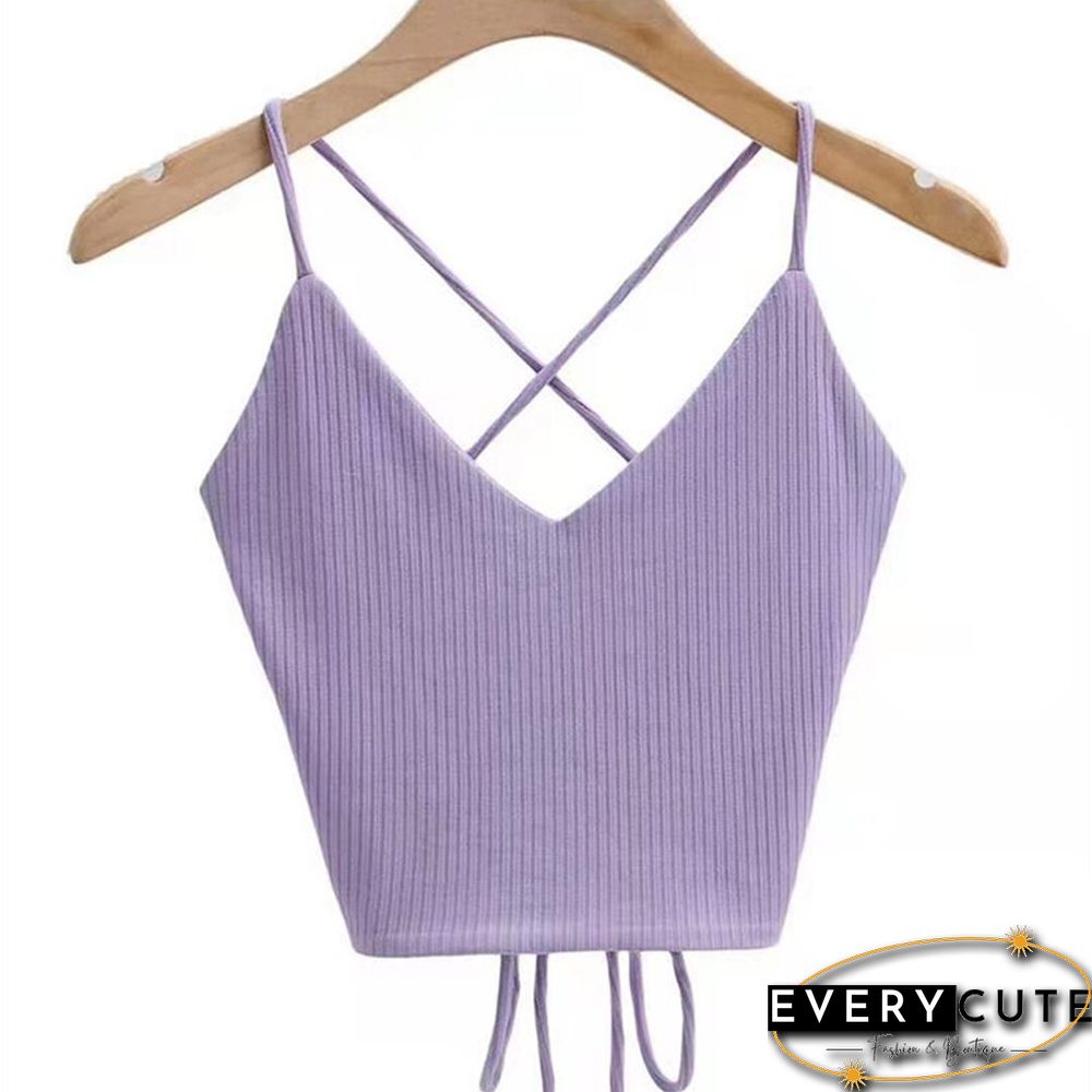 New Women Crop Tops Y2K Aesthetic Sexy Cute Summer Halter Solid Camis Fashion Casual Female Sleeveless Corset Top Tank Tops