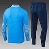 2025/2026 Manchester City Half-Pull Training Suit Blue Football Shirt 1:1 Thai Quality Set