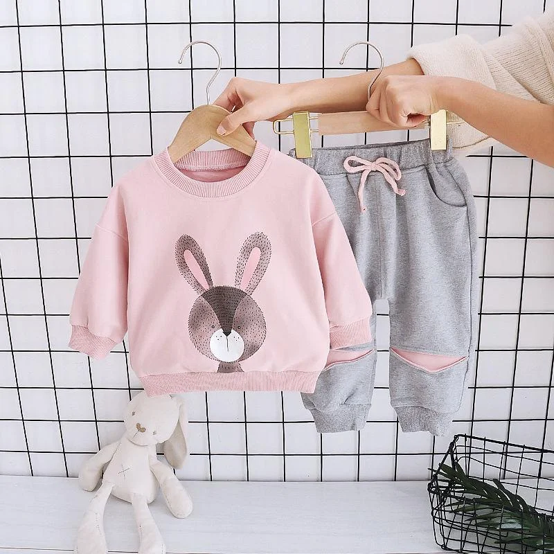 2PCS/Set Kids Clothes Girls Baby Long Sleeve Top+Long Pants Outfits Baby Girl Spring Autumn Clothes Two Pieces Sets