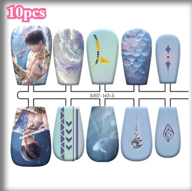 Oncedot Love and Deepspace Xavier Rafayel Zayne Qinche Lishen Qiyu Shenxinghui Otome Game Fake Nails Cute Popular Manicure Accessories