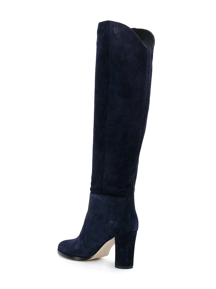 navy long boots