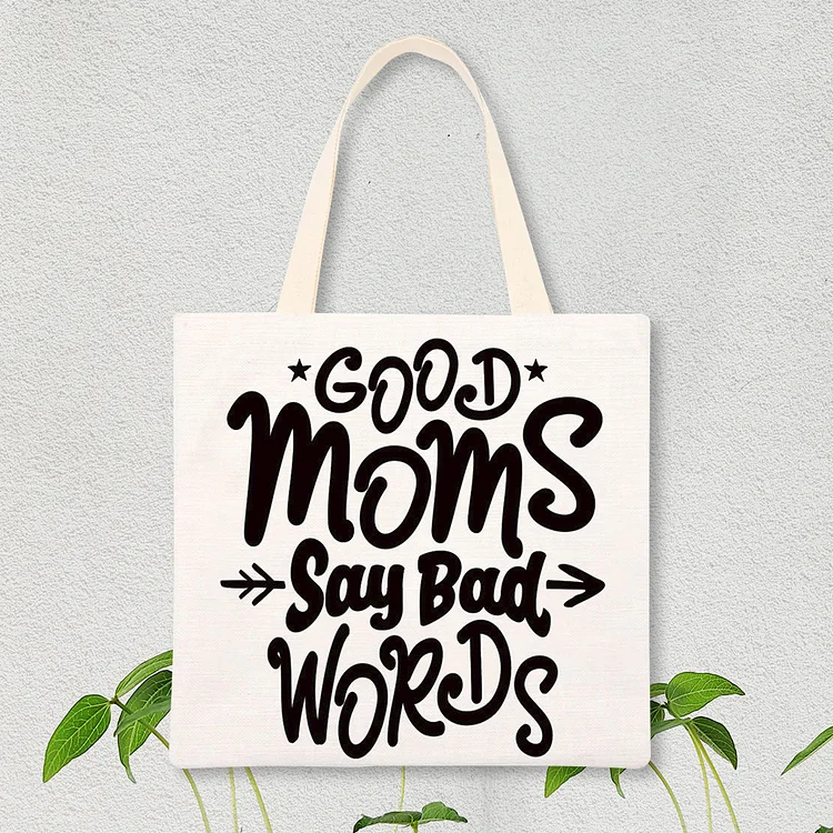 Good Mom Printed Shoulder Shopping Bag Casual Large Tote Handbag (40*40cm)
