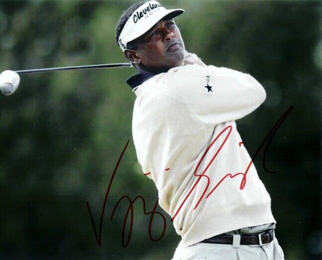 Vijay Singh Signed - Autographed Golf 8x10 inch Photo Poster painting Masters Winner + RDM COA