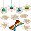 (US Only)Cross Stitch Hanging Pendant Christmas Snowflake Embroidery Art Pendants