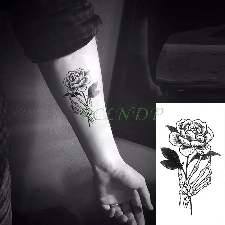 Waterproof Temporary Tattoo Sticker Rose Flower paw Fake Tatto Flash Tatoo Tatouage Wrist Foot Hand Arm For Girl Women Men