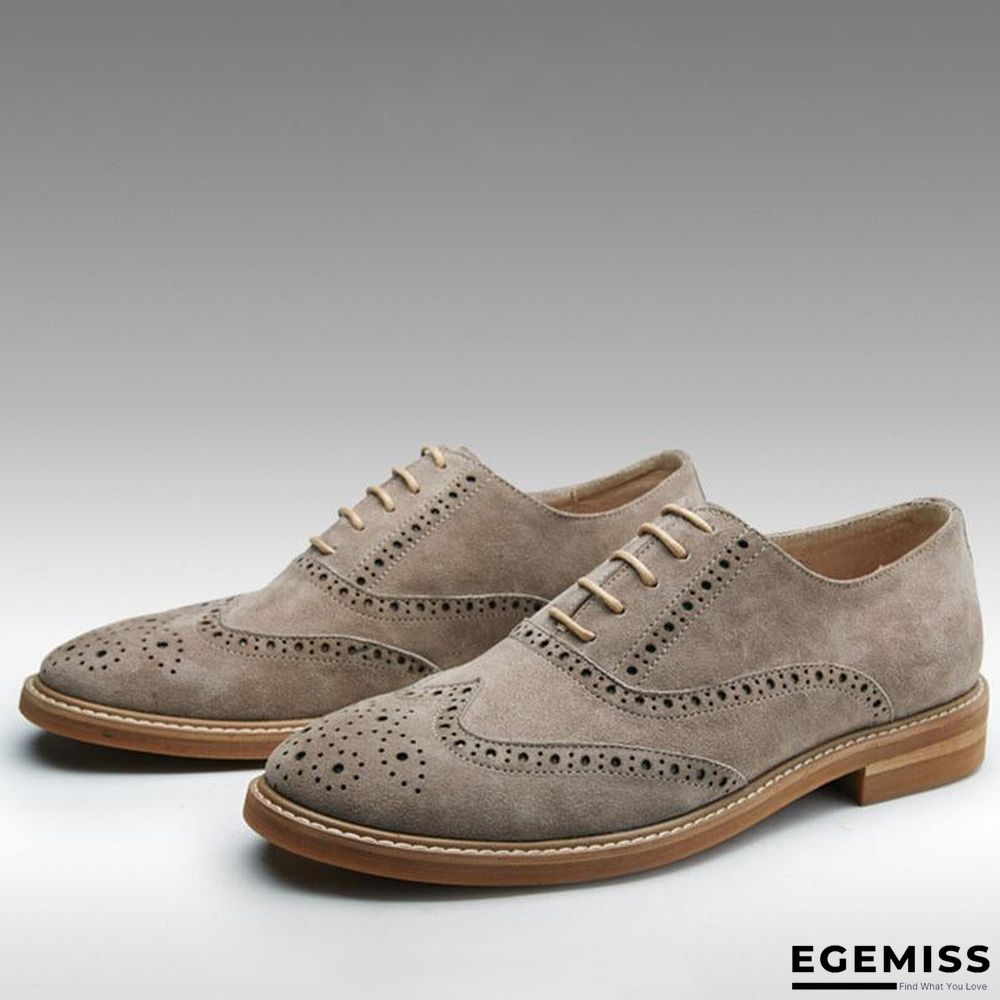 Men's Business Classic Suede Brogue Shoes | EGEMISS