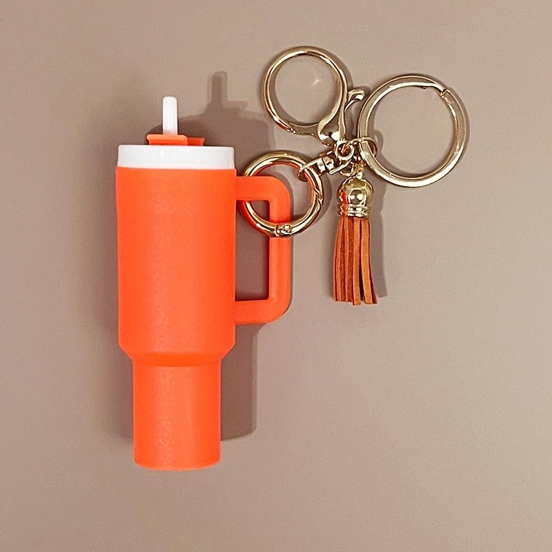 Minimalist Commute Cup Plastic Unisex Bag Pendant Keychain