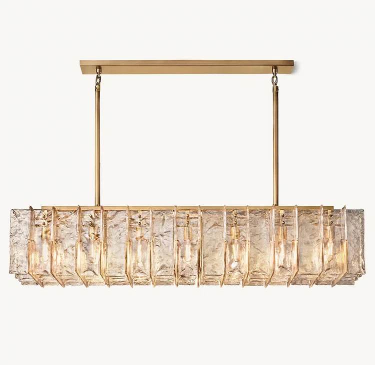 Lattice smoke glass linear chandelier 67" Vjlight