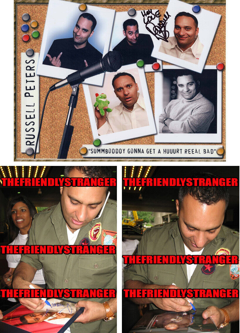 RUSSELL PETERS signed Autographed 8X10 Photo Poster painting c PROOF Somebody Gonna Get Hurt COA