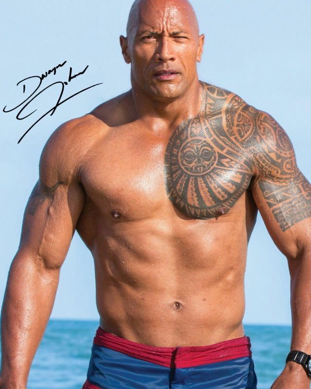 Dwayne Johnson - The Rock Autograph Signed Photo Poster painting Print