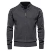 Men's Lapel Jacquard Casual Sweater