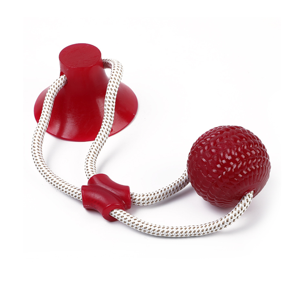 

Dog Suction Cup Push Tpr Ball Dog Molar Elastic Ropes Interactive Toy, Red, 501 Original