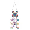 DIY Diamond Painting Double Sided 3D Wind Chime Flower Butterfly Pendant Hanging Kits