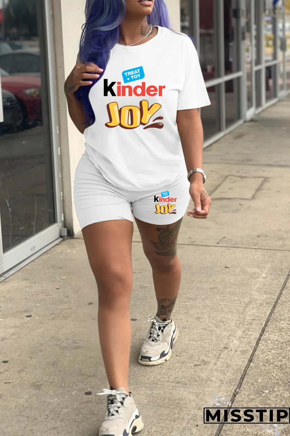 Black Gold Casual Print Patchwork O Neck Short Sleeve Two Pieces