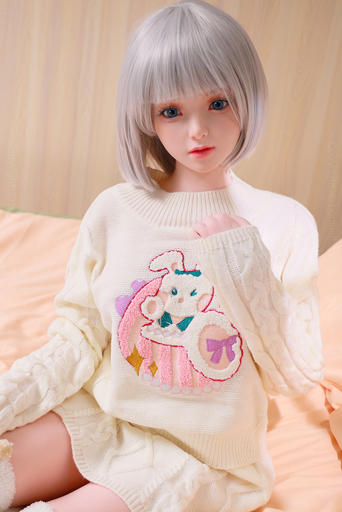 Missse 158cm Realistic Big Breasts White Sweater Fur Sock Gentle College Doll H3944 Missse HANIDOLL