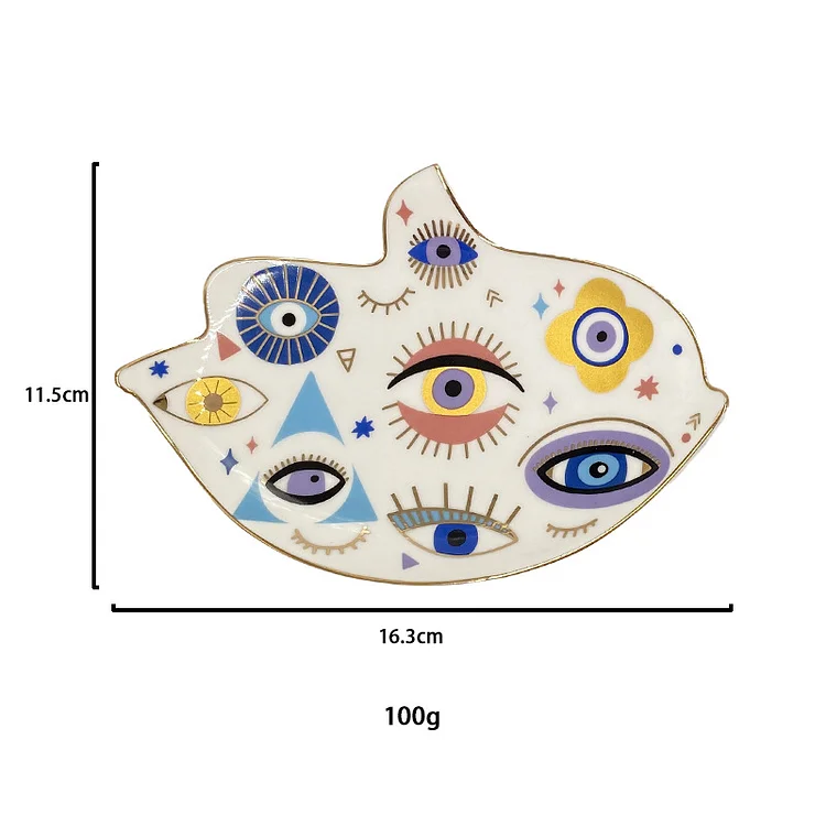 Olivenorma Creative Bird Shape Evil Eye Ceramic Crystal Holder