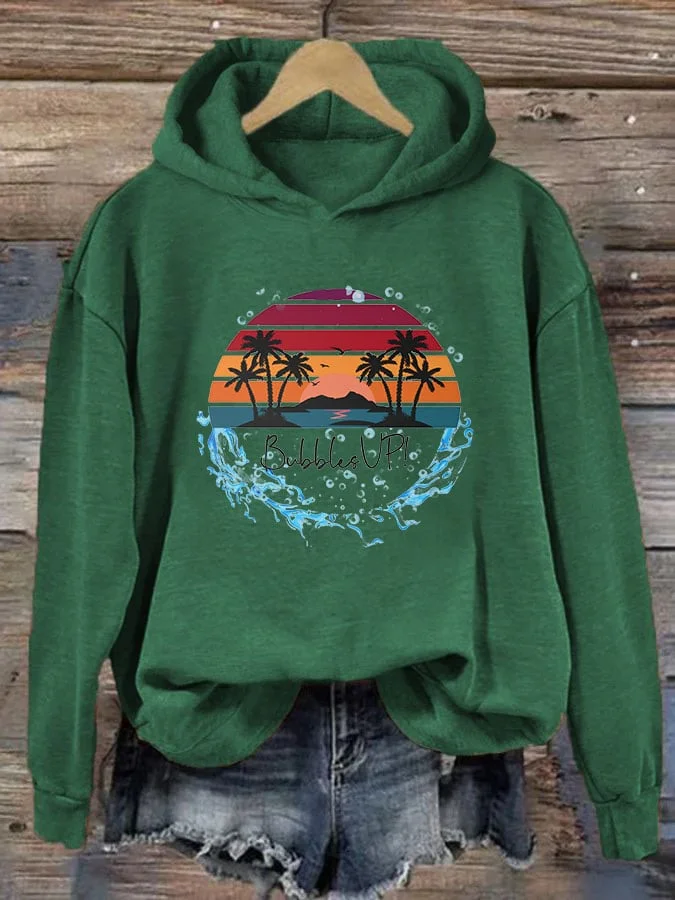 Women's Bubbles Up Jimmy Printed Casual Hoodie