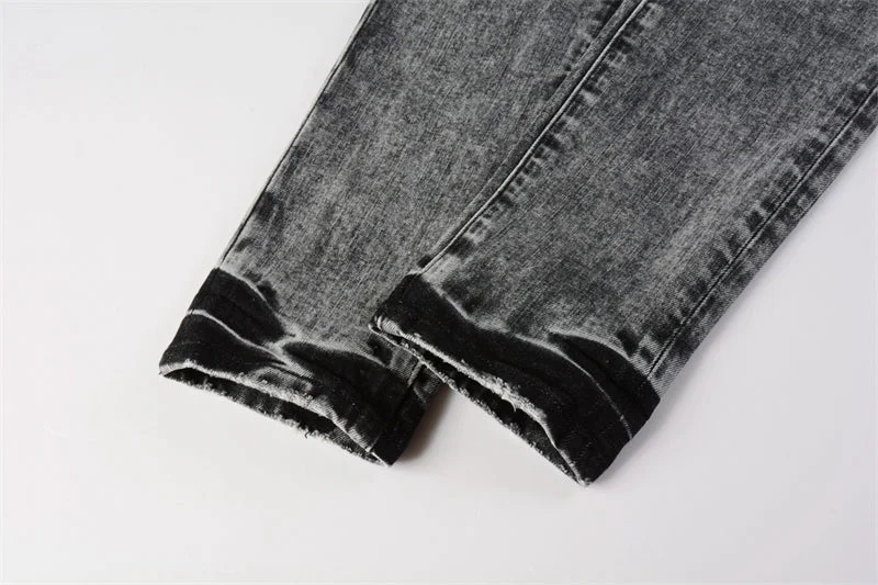 Purple Fashion Jeans 9105