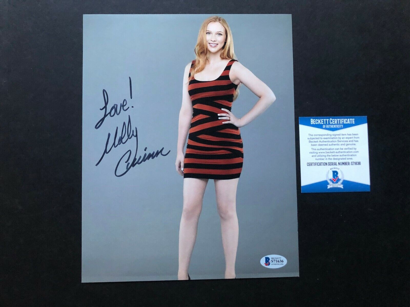 Molly Quinn Hot! signed autographed sexy 8x10 Photo Poster painting Beckett BAS coa