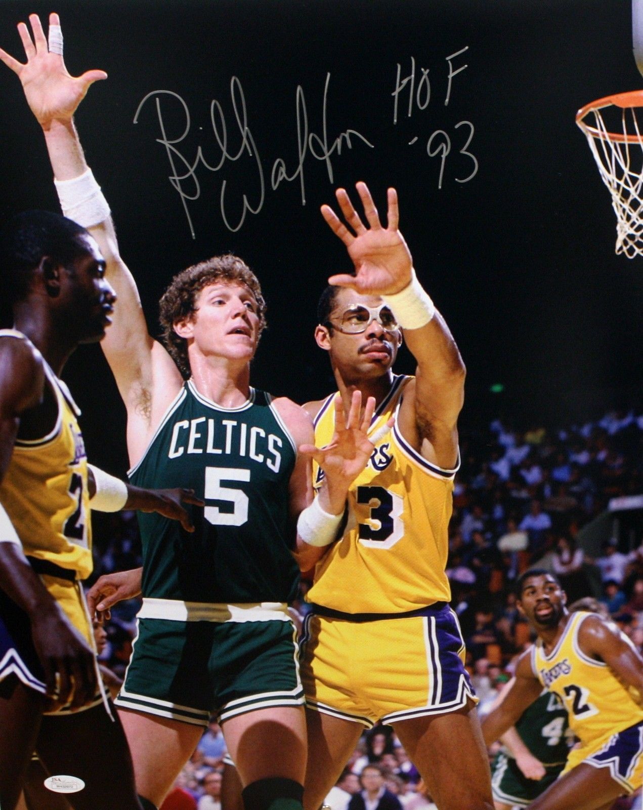 Bill Walton Autographed 16x20 Against Lakers Photo Poster painting- JSA Authenticated