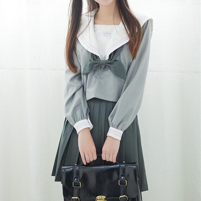Japanese Grey Sailor Uniform Top/Skirt SP164936/SP164937