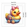 Cute Duck-18CT Stamped Cross Stitch 20*20cm/7.87*7.87in