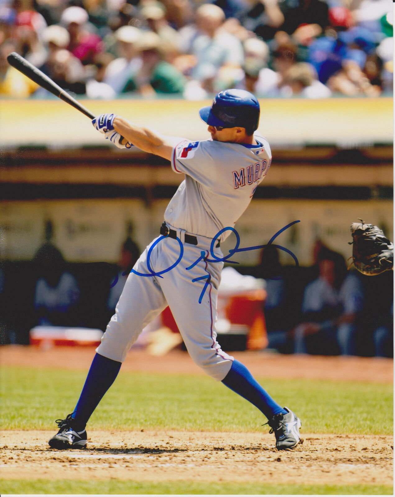 DAVID MURPHY signed TEXAS RANGERS 8x10 Photo Poster painting