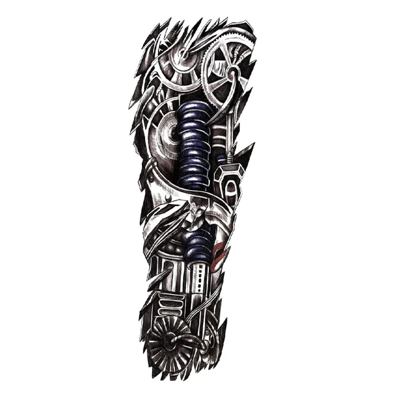 Body Art Arm Fake Sleeve Tattoos For Men Waterproof Wolf Tiger Chinese Dragon Sticker Temporary Fox Tattoo Waterproof Sleeves 303