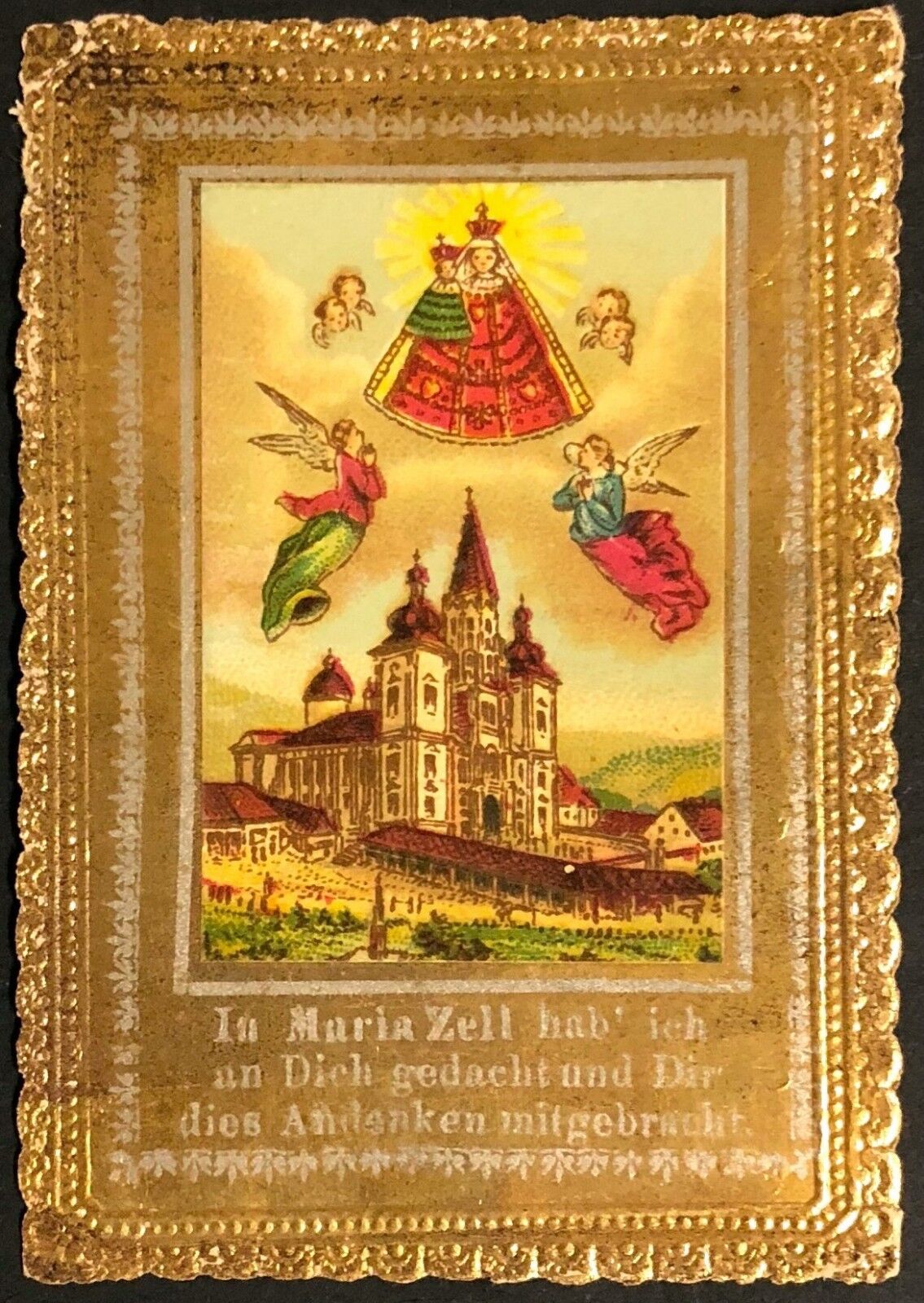 Mariazell Pilgrimage Old Devotional Picture Holy Icon Austria Steiermark M-3508