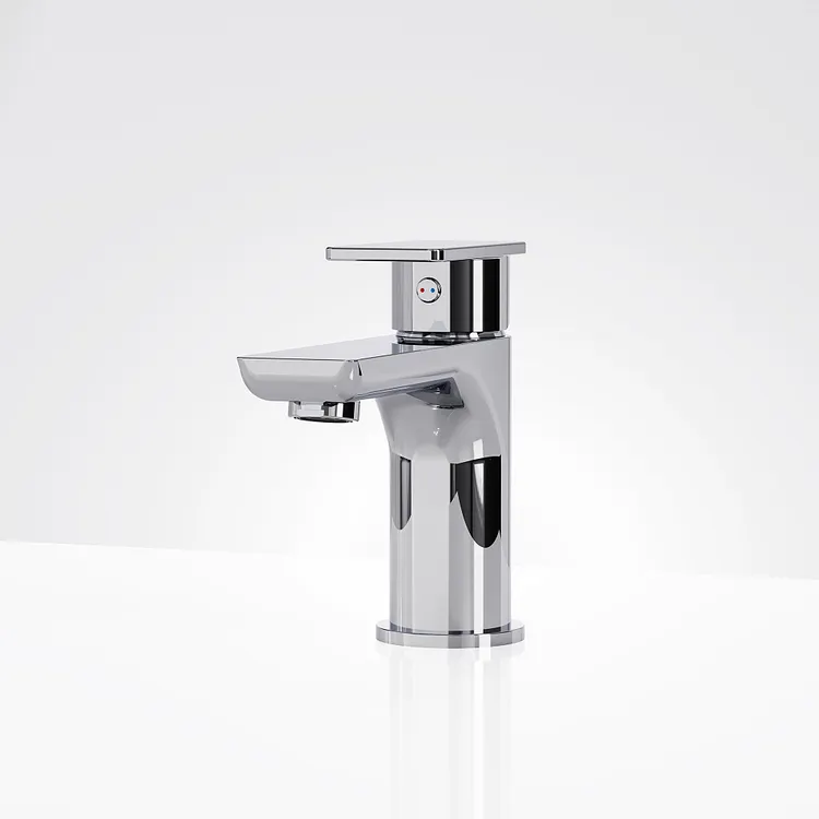 EVERSTEIN 5.6" Height Single Handle Bathroom Faucet in Polished Chrome