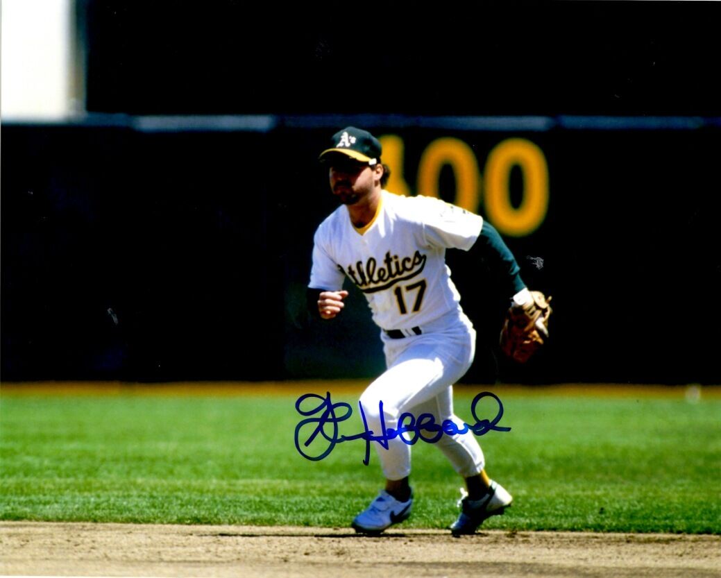 Signed 8x10 GLENN HUBBARD Oakland A's Autographed Photo Poster painting - COA