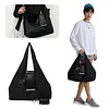 PU Leather Foldable Keychain Tote Bag Expandable Mini Storage Organizer Bag